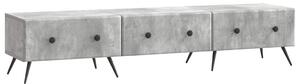TV szekrény fiókkal Betonszürke 147 x 34,5 x 30 cm Szerelt Fa