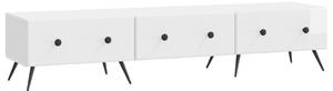 TV szekrény Magasfényű Fehér 147 x 34,5 x 30 cm Szerelt Fa