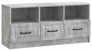 TV szekrény fiókkal Betonszürke 102 x 34,5 x 47 cm Szerelt Fa