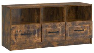 TV szekrény fiókkal Füstös Tölgy 102 x 34,5 x 47 cm Szerelt Fa