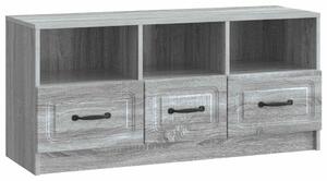 TV szekrény fiókkal Szürke Sonoma 102 x 34,5 x 47 cm Szerelt Fa