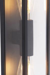 Ipari fali lámpa fekete 38 cm 2-lámpa IP44 - Charlois