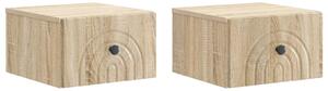 Fali éjjeli szekrény 2 pcs Sonoma Tölgy 33 x 34,5 x 20 cm