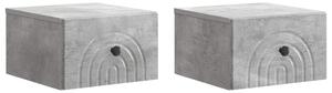 Fali éjjeli szekrény 2 pcs Betonszürke 33 x 34,5 x 20 cm