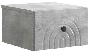Fali éjjeli szekrény Betonszürke 33 x 34,5 x 20 cm Szerelt Fa