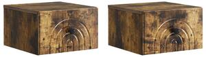 Fali éjjeli szekrény 2 pcs Füstös Tölgy 33 x 34,5 x 20 cm