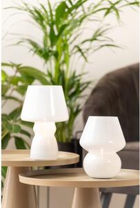 Fehér LED asztali lámpa üveg búrával (magasság 20 cm) Vintage – Leitmotiv