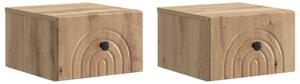 Fali éjjeli szekrény 2 pcs Kézműves Tölgy 33 x 34,5 x 20 cm