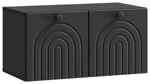 Fali TV szekrény Fekete 59,5 x 31 x 30 cm Szerelt Fa