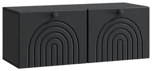 Fali TV szekrény Fekete 78,5 x 31 x 30 cm Szerelt Fa