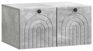 Fali TV szekrény Betonszürke 59,5 x 41 x 30 cm Szerelt Fa