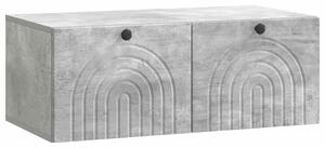 Fali TV szekrény Betonszürke 78,5 x 41 x 30 cm Szerelt Fa