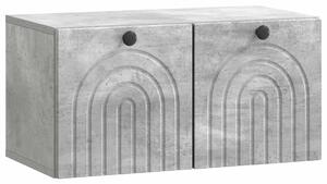 Fali TV szekrény Betonszürke 59,5 x 31 x 30 cm Szerelt Fa