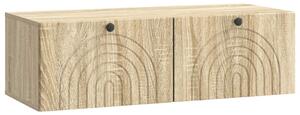 Fali TV szekrény Sonoma Tölgy 98 x 41 x 30 cm Szerelt Fa