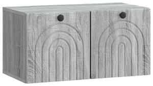 Fali TV szekrény Szürke Sonoma 59,5 x 31 x 30 cm Szerelt Fa