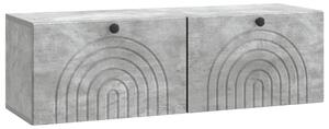Fali TV szekrény Betonszürke 98 x 31 x 30 cm Szerelt Fa