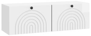 Fali TV szekrény Magasfényű Fehér 98 x 31 x 30 cm Szerelt Fa