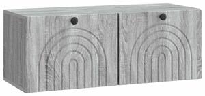 Fali TV szekrény Szürke Sonoma 78,5 x 31 x 30 cm Szerelt Fa