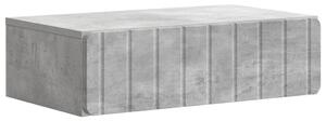 Fali oldaltábla Betonszürke 59 x 34,5 x 17 cm Szerelt Fa