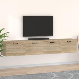 2 db sonoma tölgy színű szerelt fa faliszekrény 100x36,5x35 cm