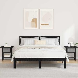 Éjjeli asztal 2 pcs Fekete tölgy 41 x 40 x 45 cm Faanyag