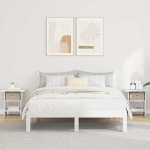 Éjjeli asztal fiókkal 2 pcs Fehér 41 x 40 x 45 cm Faanyag
