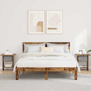 Éjjeli asztal fiókkal 2 pcs Öreg fa 41 x 40 x 45 cm Faanyag