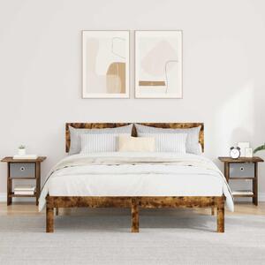 Éjjeli asztal 2 pcs Füstölt tölgy 41 x 40 x 45 cm Faanyag