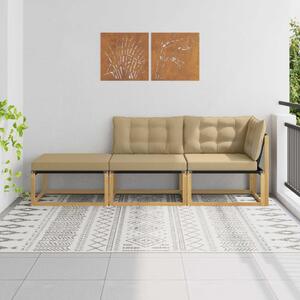 Sarokkanapé egységek párnával Fehér 241,5 x 83 x 73 cm