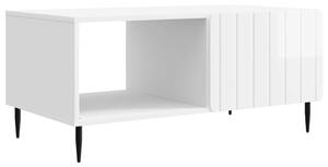 Dohányzóasztal Magasfényű Fehér 90 x 50 x 40 cm Szerelt Fa