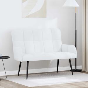 Kétüléses Kanapé Fehér 115 x 61 x 87 cm Szövet