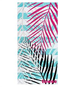 Towee PALMS PINK gyorsan száradó törölköző, 70 x 140 cm
