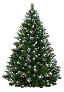 Műfenyő havas ágvéggel, tobozzal díszitve – több méretben rendelhető