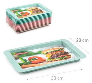 TÁLCA MŰANYAG EGYSZÍNŰ 20*30CM HÁROM SZÍNBEN