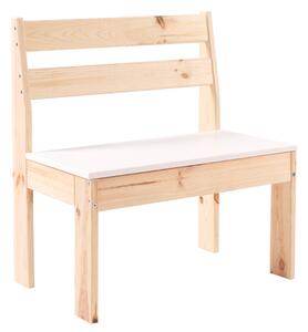 KONDELA Gyerekpad, fehér/természetes, fenyő, EVAN