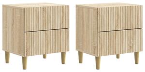 Éjjeliszekrény 2 pcs Sonoma Tölgy 43 x 34,5 x 48 cm Szerelt Fa