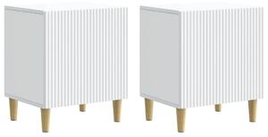 Éjjeliszekrény 2 pcs Fehér 43 x 34,5 x 50 cm Szerelt Fa