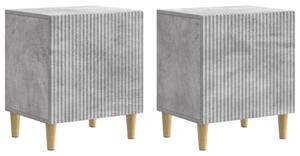 Éjjeliszekrény 2 pcs Betonszürke 43 x 34,5 x 50 cm Szerelt Fa