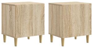 Éjjeliszekrény 2 pcs Sonoma Tölgy 43 x 34,5 x 50 cm Szerelt Fa