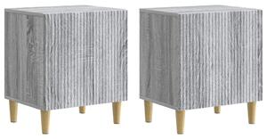 Éjjeliszekrény 2 pcs Szürke Sonoma 43 x 34,5 x 50 cm Szerelt Fa