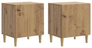 Éjjeliszekrény 2 pcs Kézműves Tölgy 43 x 34,5 x 50 cm
