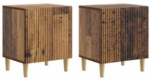 Éjjeliszekrény 2 pcs Antik Fa 43 x 34,5 x 50 cm Szerelt Fa
