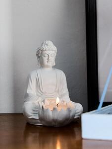 Sinsay - Tealight gyertyatartó Buddha-figurával - fehér