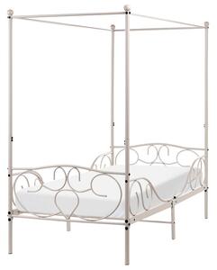 Baldachinos ágy Fém SORMERY 90 x 200 cm Világosbézs