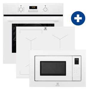 Electrolux EOF3H40BW Beépíthető sütő + Electrolux EIV63440BW Beépíthető indukciós főzőlap + Electrolux LMS4253TMW Beépíthető mikrohullámú sütő