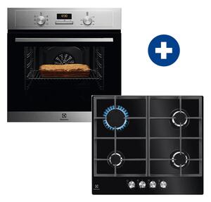 Electrolux EOF3H00BX Beépíthető sütő + Electrolux KGG64262K Beépíthető gáz főzőlap