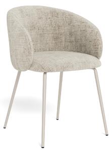 MAZZONI EXPORT CLARA Bézs (Juto 4 szövet)/szürke-bézs lábak (cashmere) - MODERN KÁRPITOZOTT KAGYLÓSZÉK LOFT STÍLUSÚ NAPPALIBA/ÉTKEZŐBE/IRODÁBA