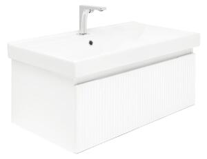Fürdőszoba szekrény csapteleppel és mosdóval SAT Evolution 1 78x30x44,8 cm fehér szőnyeg SATEVO80WMU1B
