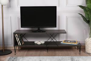 Street TV-állvány, sötétbarna, 120 cm