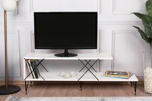Street TV-állvány, fehér, 120 cm